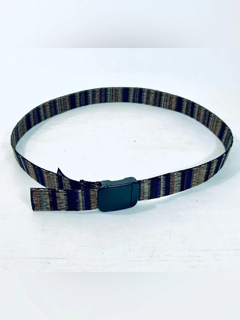 Bison Designs T-Lock Belt, Brown and Blue, size Medium